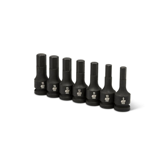 Gearwrench 84940 7 Piece 1/2" Drive Hex Bit Impact Metric Socket Set