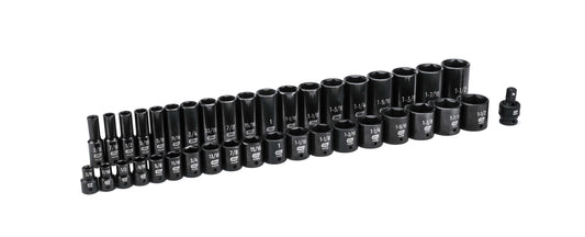 Gearwrench 84947N 39 Piece 1/2" Drive 6 Point Standard and Deep Impact SAE Socket Set