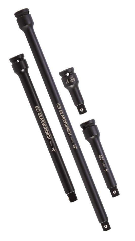 Gearwrench 84950N 4 Piece 1/2" Drive Impact Extension Set 3", 5", 10" & 15"