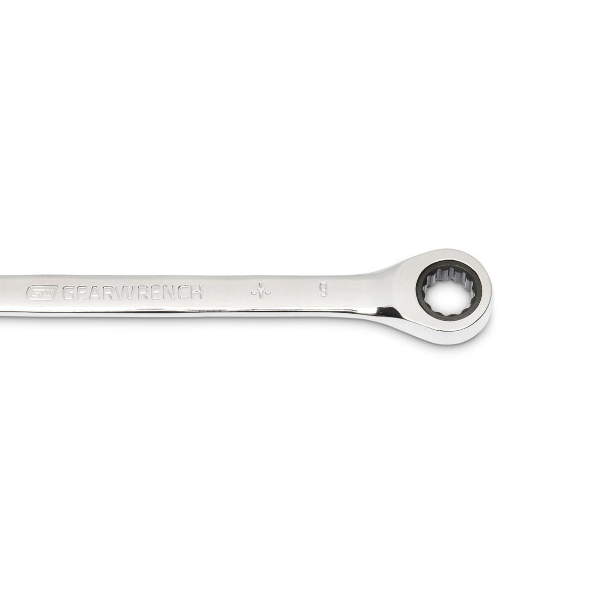 Gearwrench 85509 9mm 72-Tooth 12 Point Open End Ratcheting Combination Wrench