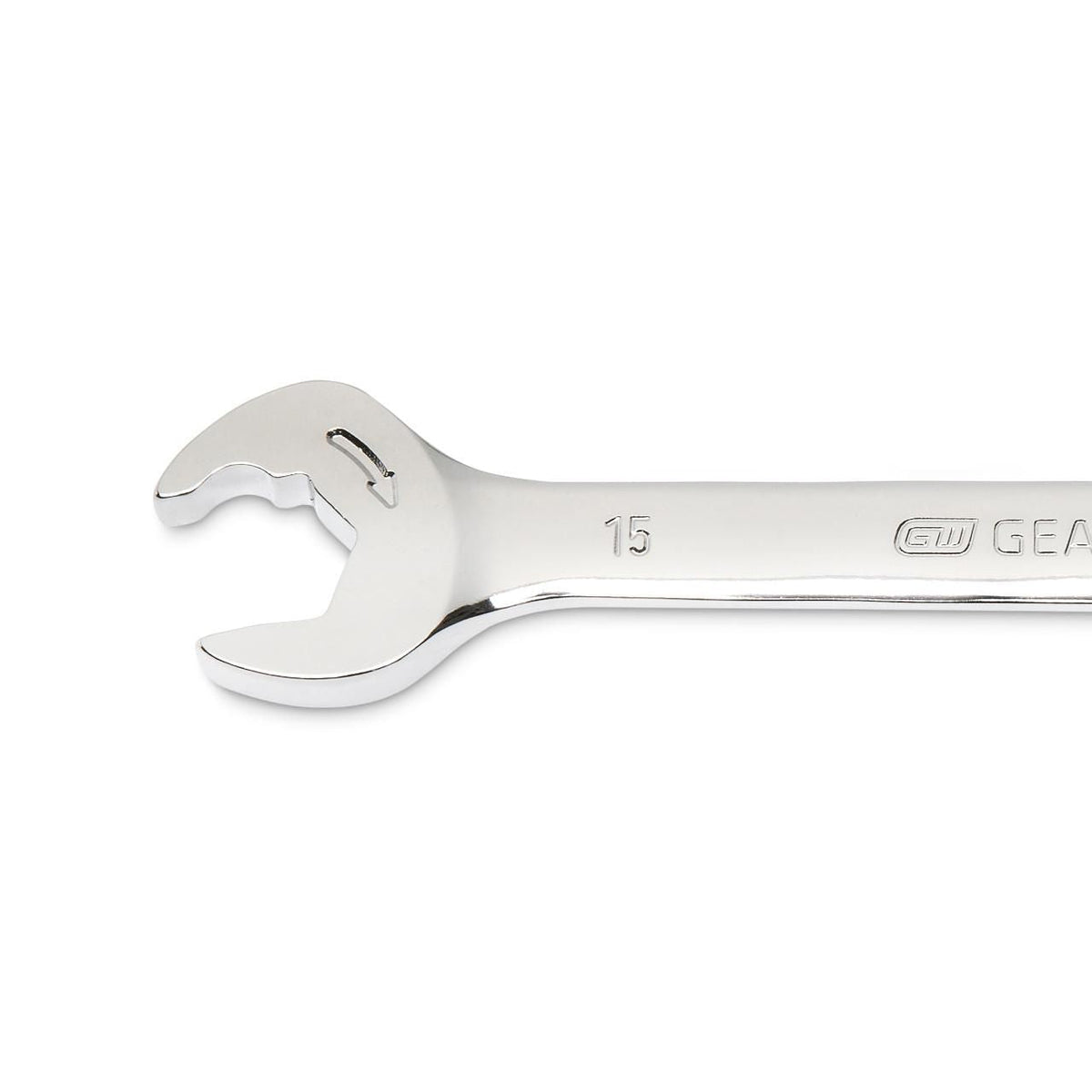 Gearwrench 85515 15mm 72-Tooth 12 Point Open End Ratcheting Combination Wrench