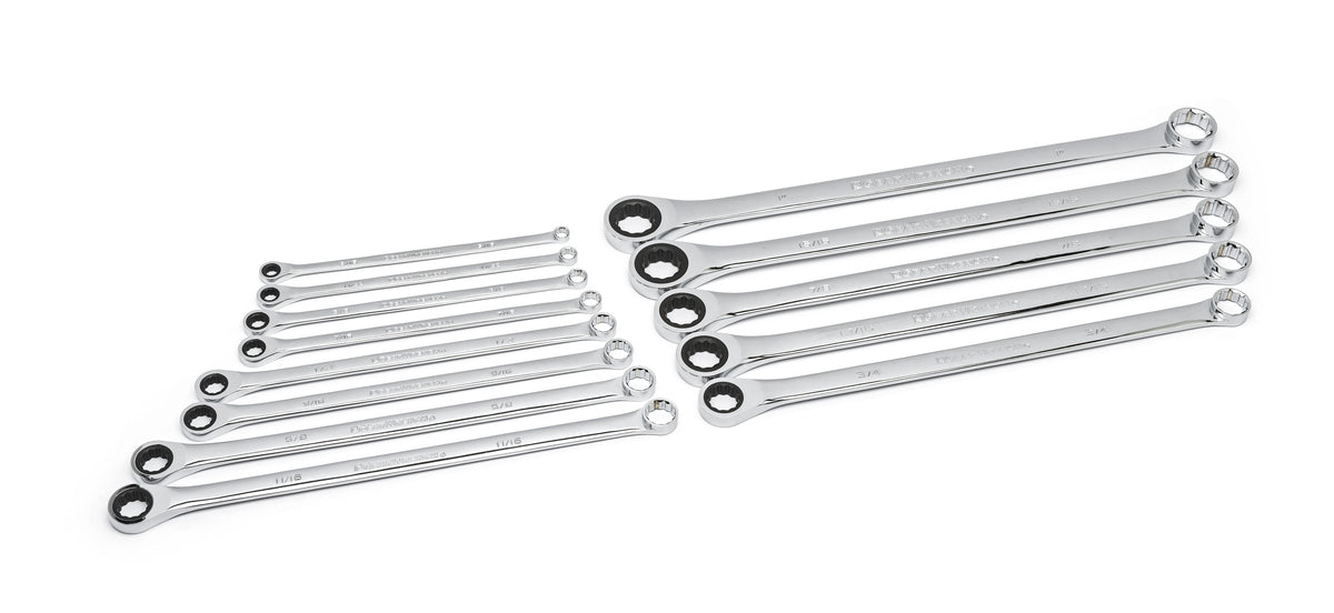 Gearwrench 85999 13 Piece 72-Tooth 12 Point XL GearBox™ Double Box Ratcheting SAE Wrench Set