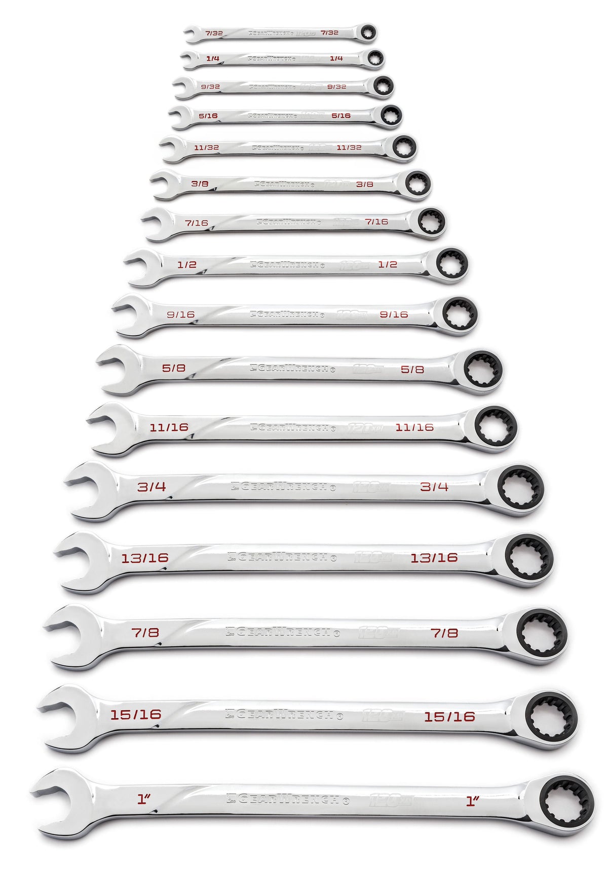 Gearwrench 86451 16 Piece 120XP™ Universal Spline XL Ratcheting Combination SAE Wrench Set