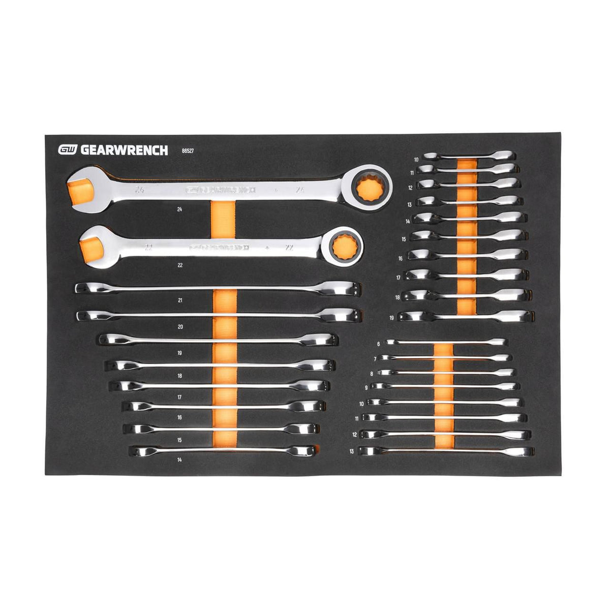 Gearwrench MEGAMOD358 358 Piece MEGAMOD Metric Mechanics Tool Set in Modular Foam Trays with Rolling Cabinet