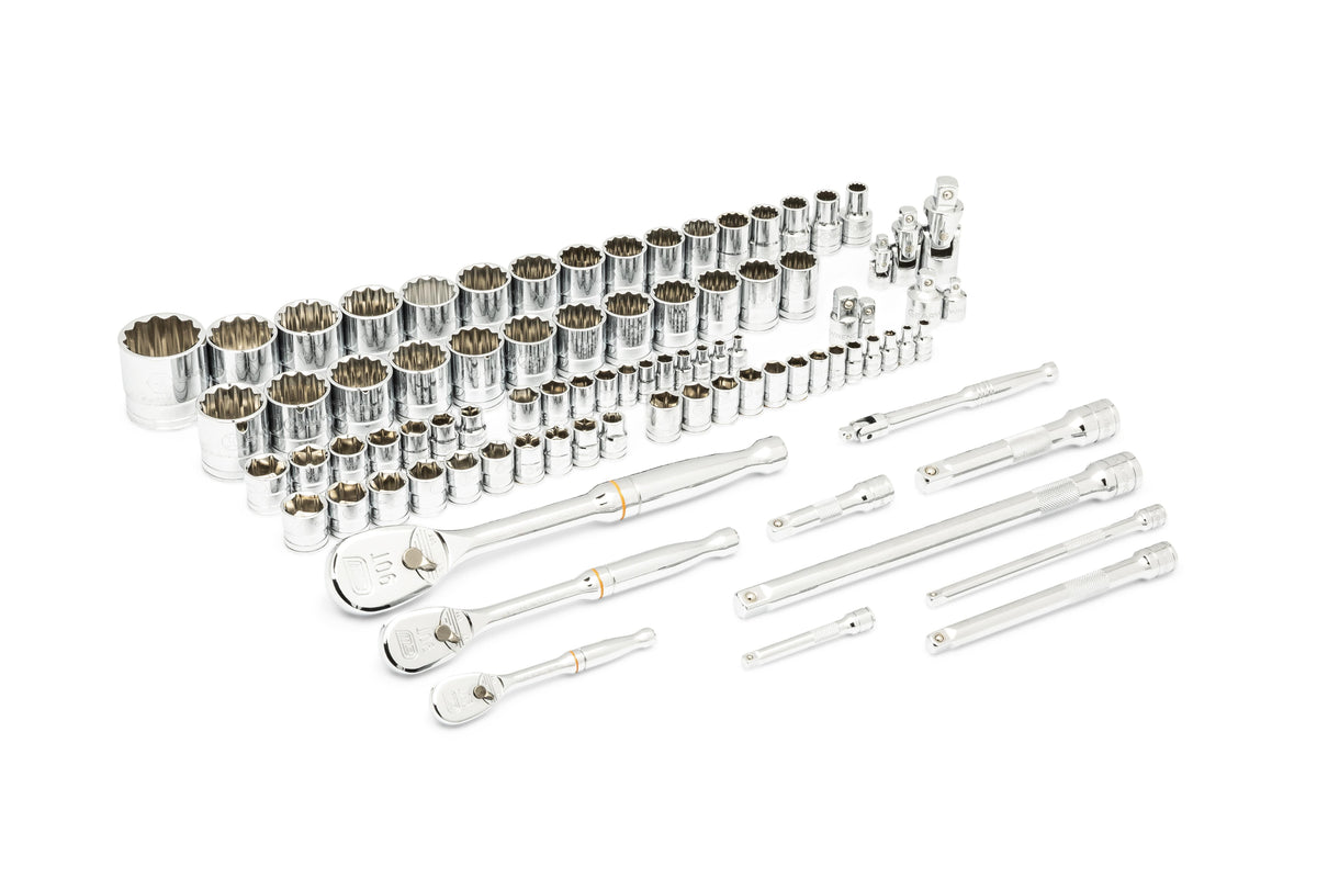 Gearwrench 86529 83 Piece 1/4", 3/8" & 1/2" Drive 90-Tooth SAE/Metric Mechanics Tool Set with Foam Storage Tray
