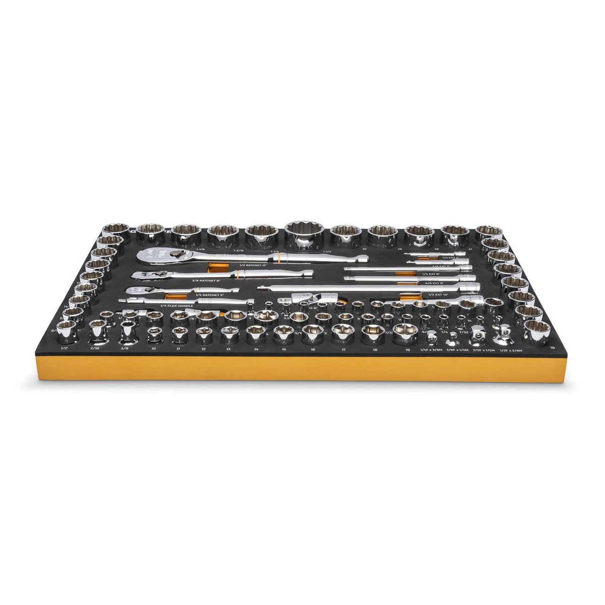 Gearwrench 86529 83 Piece 1/4", 3/8" & 1/2" Drive 90-Tooth SAE/Metric Mechanics Tool Set with Foam Storage Tray