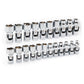 Gearwrench 86539 22 Piece 1/4" and 3/8" Drive 6 Point Metric Flex Socket Set