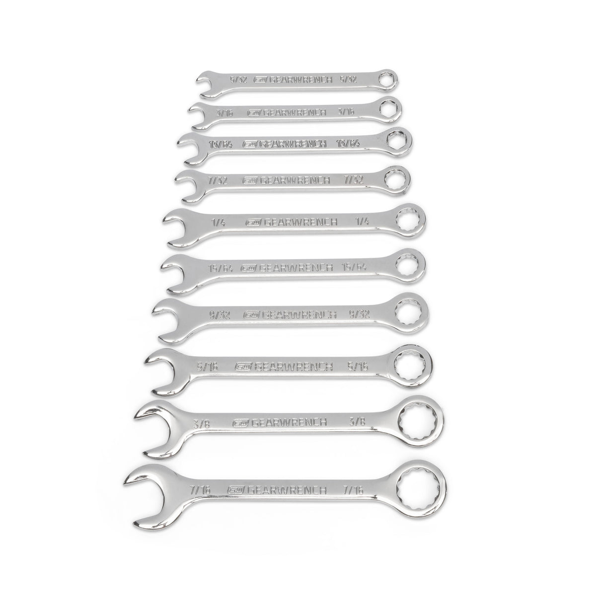 Gearwrench 86560 10 Piece SAE Midget Combination Wrench Set
