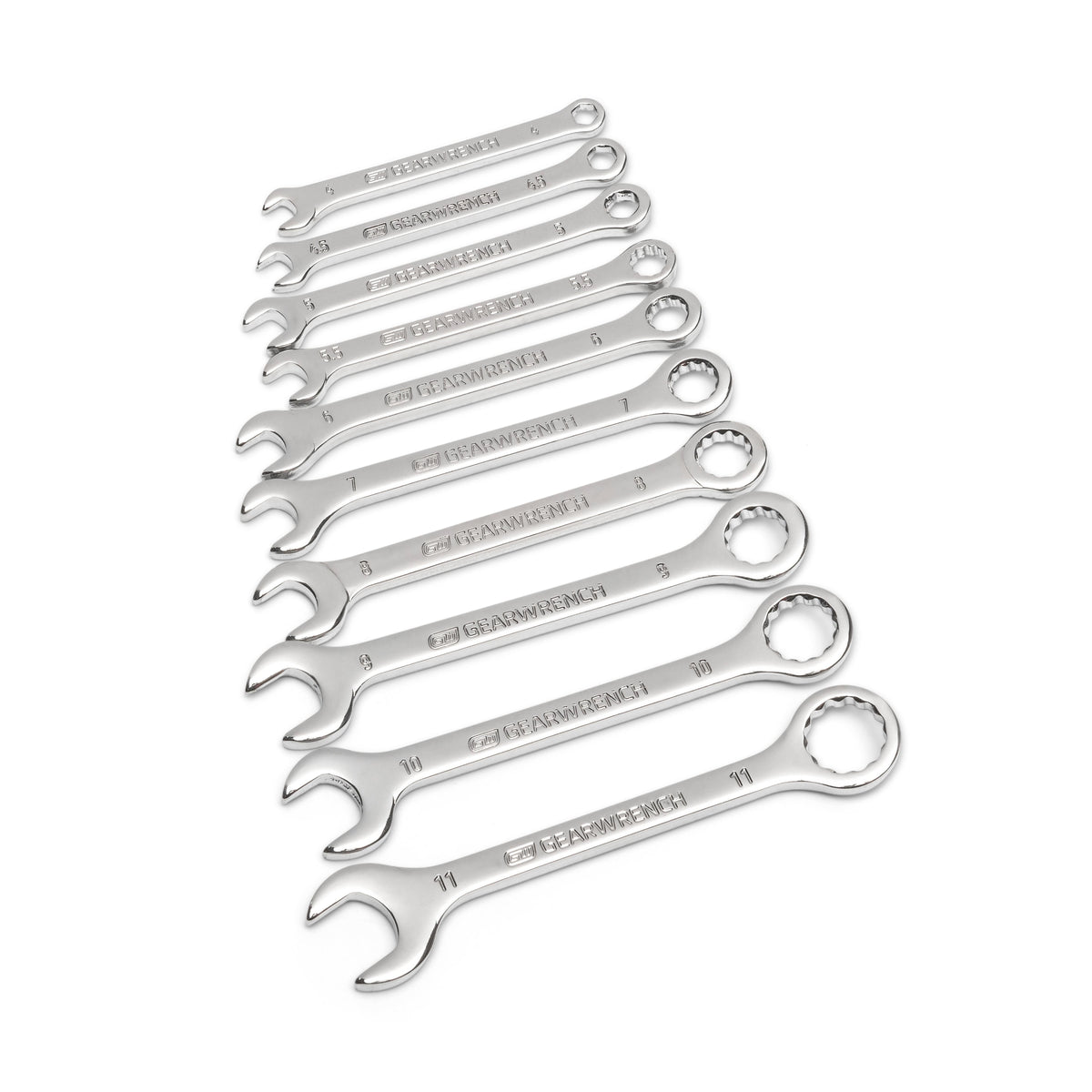 Gearwrench 86561 10 Piece Metric Midget Combination Wrench Set