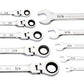 Gearwrench 86758 10 Piece 90-Tooth 12 Point Flex Head Ratcheting Combination SAE Wrench Set