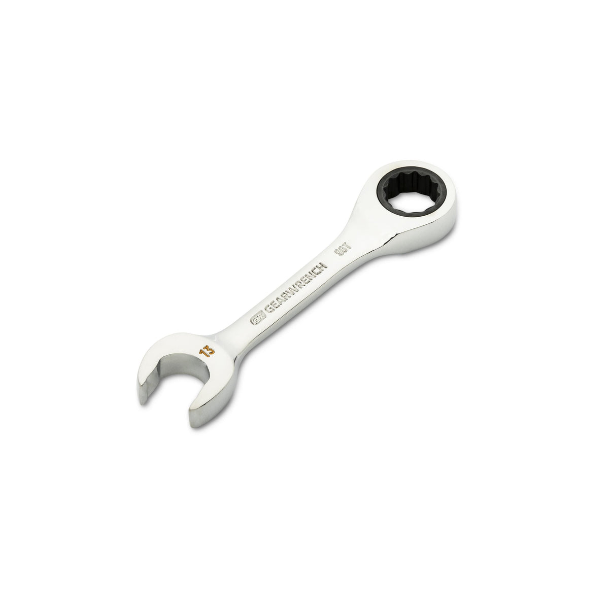 Gearwrench 86843 13mm 90-Tooth 12 Point Stubby Combination Ratcheting Wrench