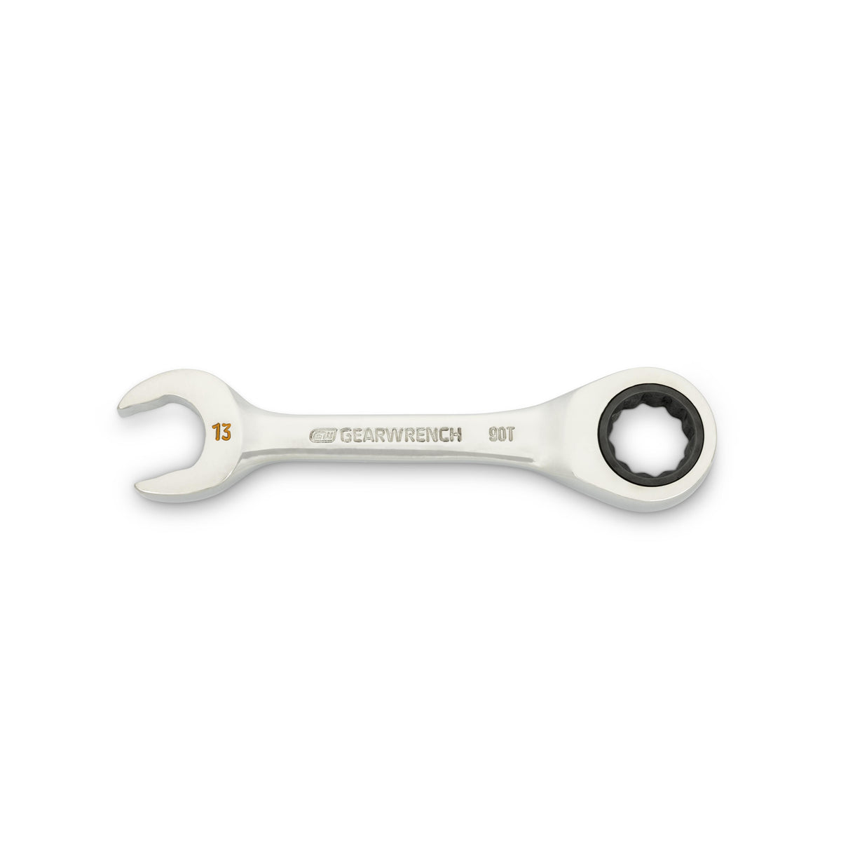 Gearwrench 86843 13mm 90-Tooth 12 Point Stubby Combination Ratcheting Wrench