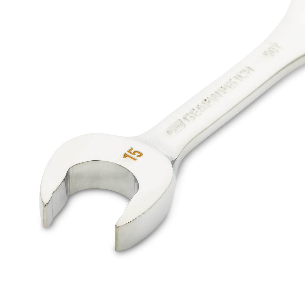 Gearwrench 86845 15mm 90-Tooth 12 Point Stubby Combination Ratcheting Wrench