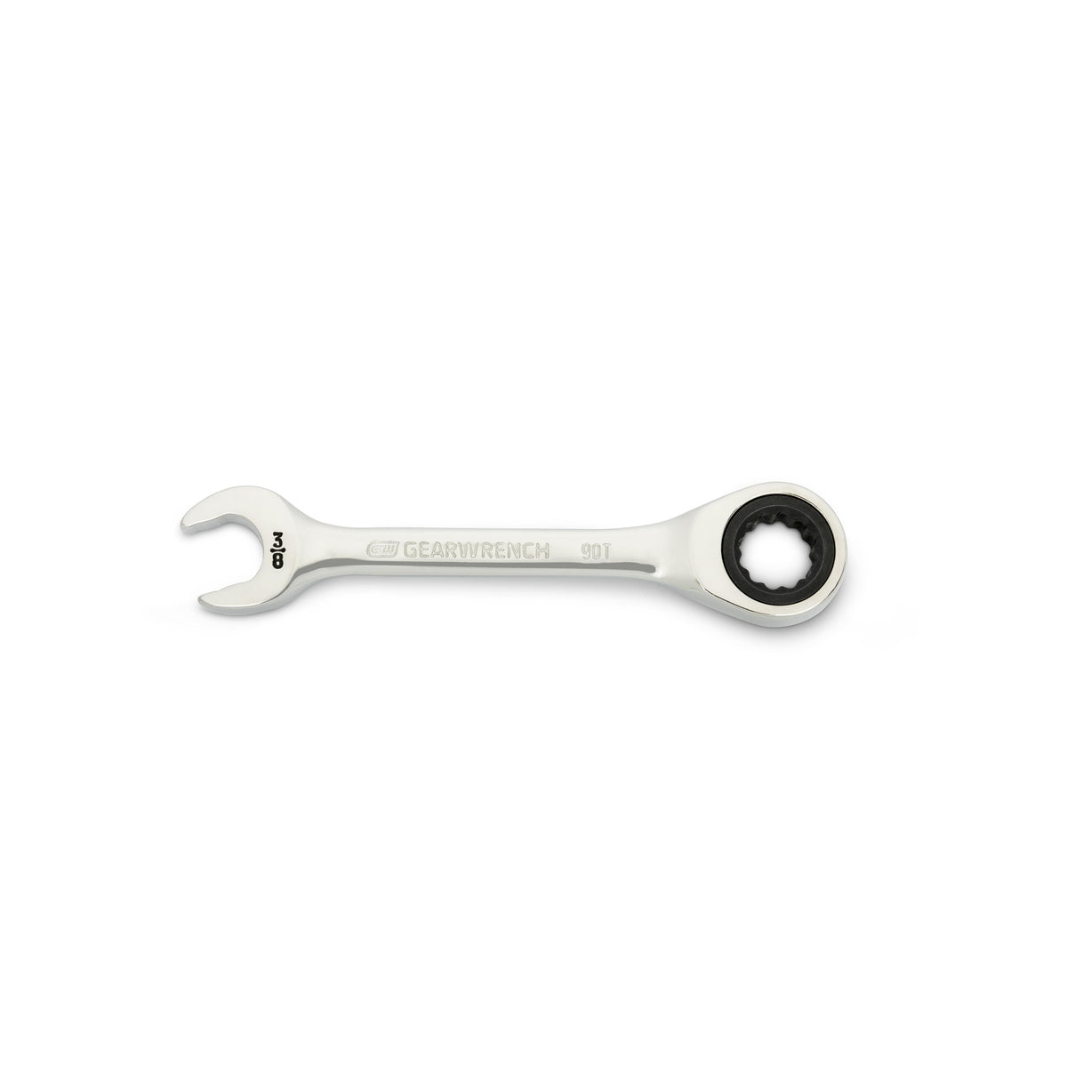 Gearwrench 86851 3/8" 90-Tooth 12 Point Stubby Combination Ratcheting Wrench