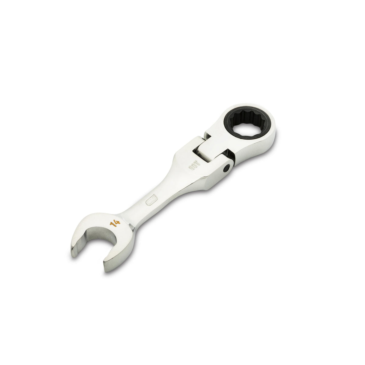 Gearwrench 86864 14mm 90-Tooth 12 Point Stubby Flex Combination Ratcheting Wrench