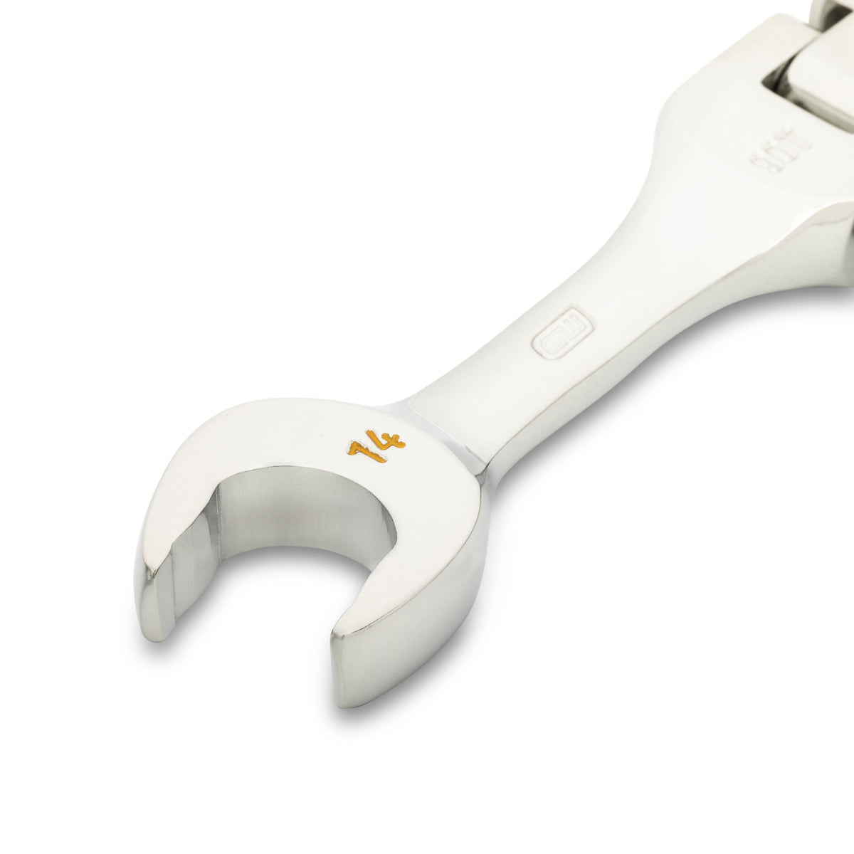 Gearwrench 86864 14mm 90-Tooth 12 Point Stubby Flex Combination Ratcheting Wrench