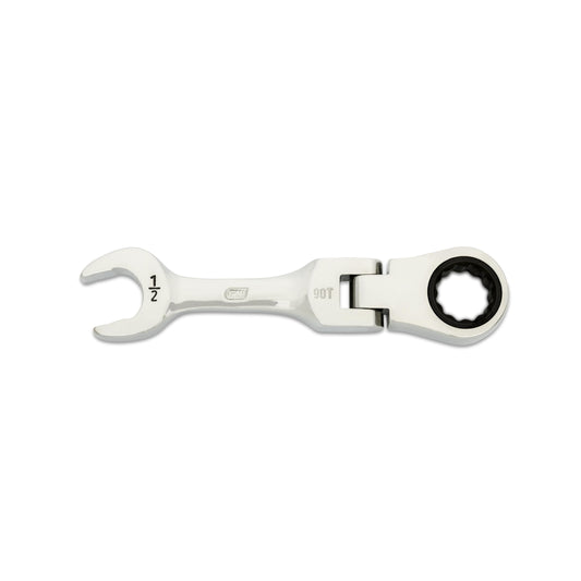 Gearwrench 86873 1/2" 90-Tooth 12 Point Stubby Flex Combination Ratcheting Wrench
