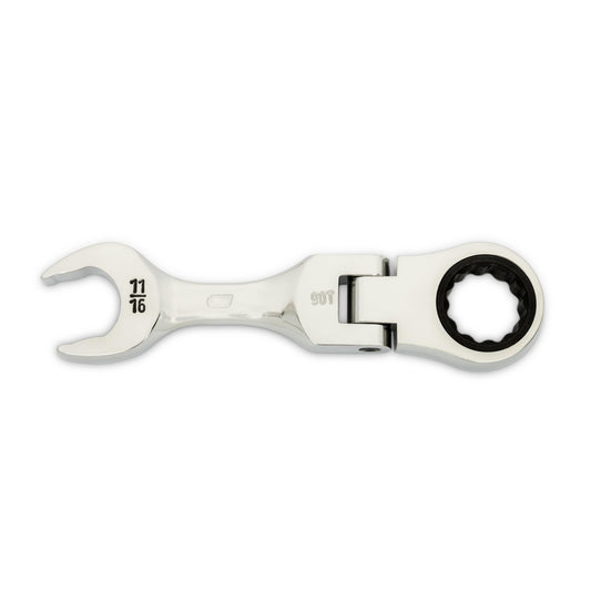 Gearwrench 86876 11/16" 90-Tooth 12 Point Stubby Flex Combination Ratcheting Wrench