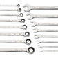 Gearwrench 86928 16 Piece 90-Tooth 12 Point Metric Combination Ratcheting Wrench Set