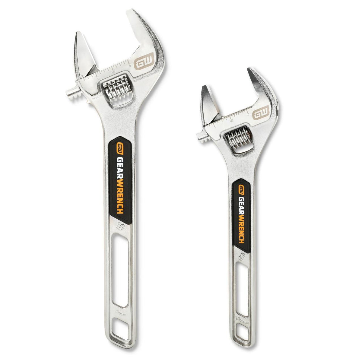 Gearwrench 89750 2 Piece Chrome Adjustable Wrench Set
