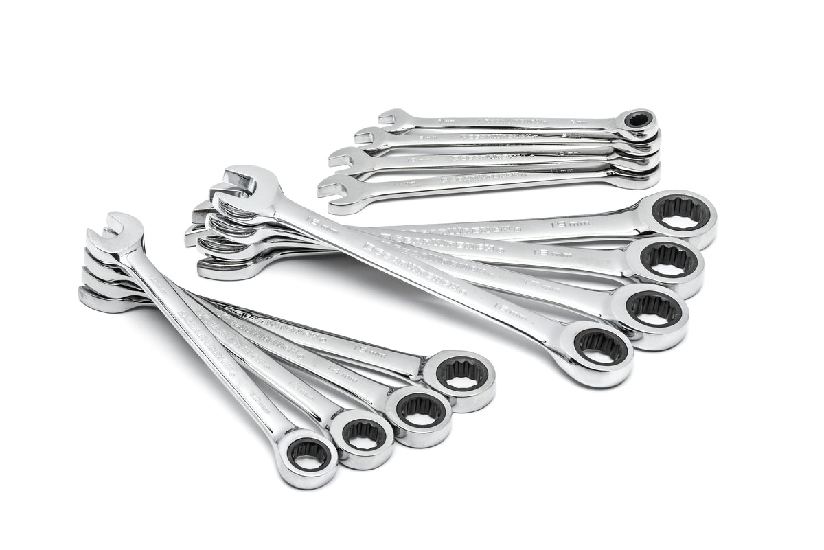 Gearwrench 9412 12 Piece 72-Tooth 12 Point Ratcheting Combination Metric Wrench Set