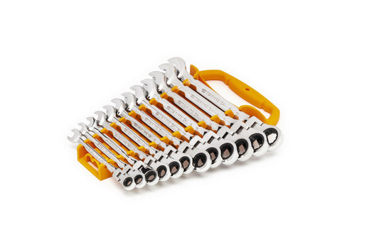 Gearwrench 9901D 12 Piece 72-Tooth 12 Point Flex Head Ratcheting Combination Metric Wrench Set