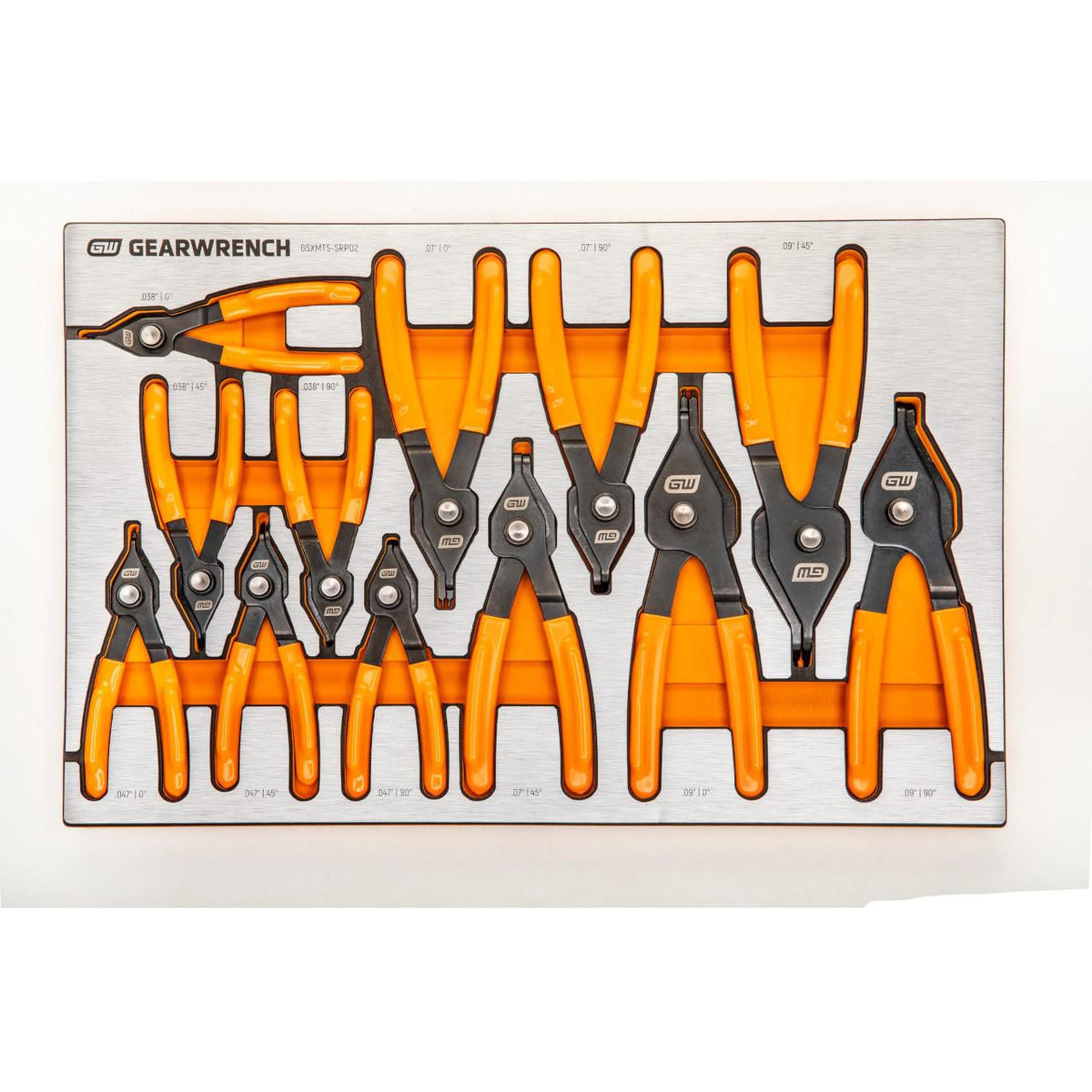 Gearwrench GSXMTSKITC 20 Piece Snap Ring Pliers Sets in Premium Foam Trays