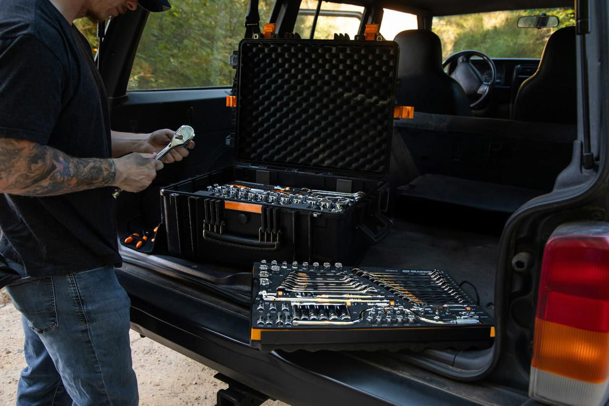 Gearwrench GWGMTK185 185 Piece 1/4", 3/8", and 1/2" Drive GMTK Tool Kit in Foam Trays with Heavy-Duty Tool Carrier