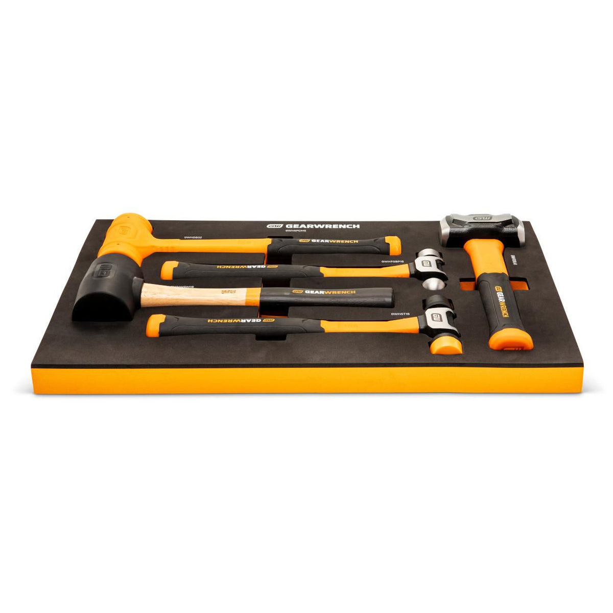 Gearwrench GWH5PCMS 5 Piece Mixed Hammer Set in Foam Storage Tray