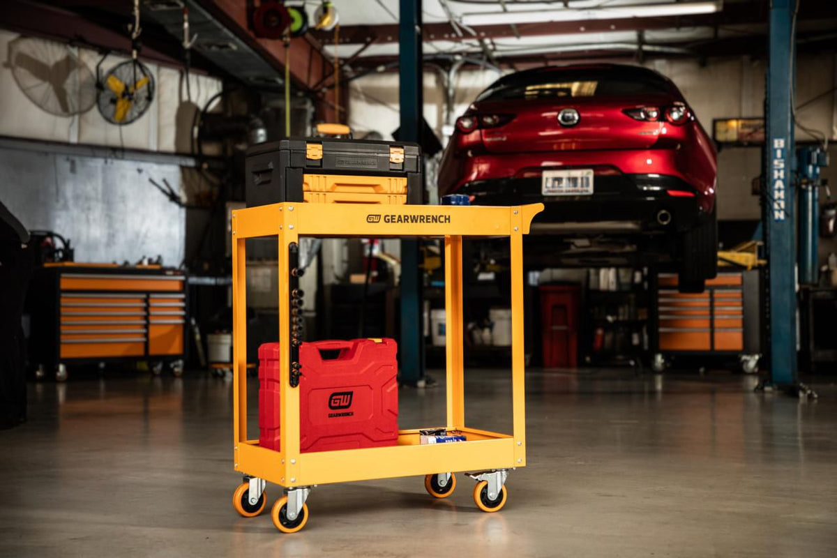 Gearwrench GWMSC 36" 2-Shelf Steel Automotive Utility Cart