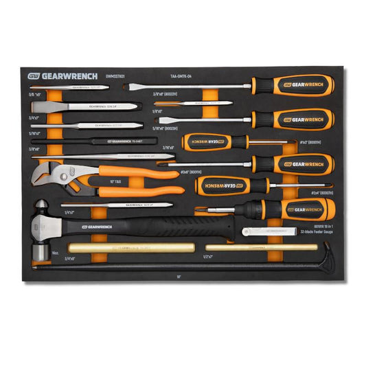 Gearwrench GWMSSTK01 27 Piece Striking Tools & Screwdriver Set in Foam Storage Tray