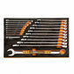 Gearwrench GWMSSWHSAE 19 Piece 12 Point SAE Hi-Viz Long Pattern Combination Wrench Set in Foam Storage Tray