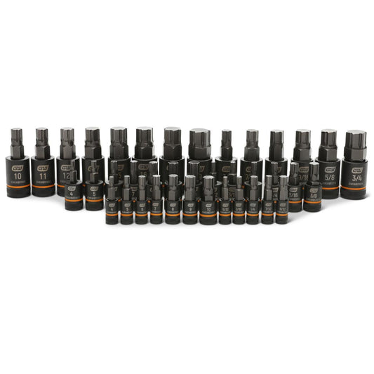 Gearwrench GWUHBSMS 39 Piece 1/4", 3/8" & 1/2" Drive SAE/Metric Impact Bi-directional Hex Bit Socket Master Set
