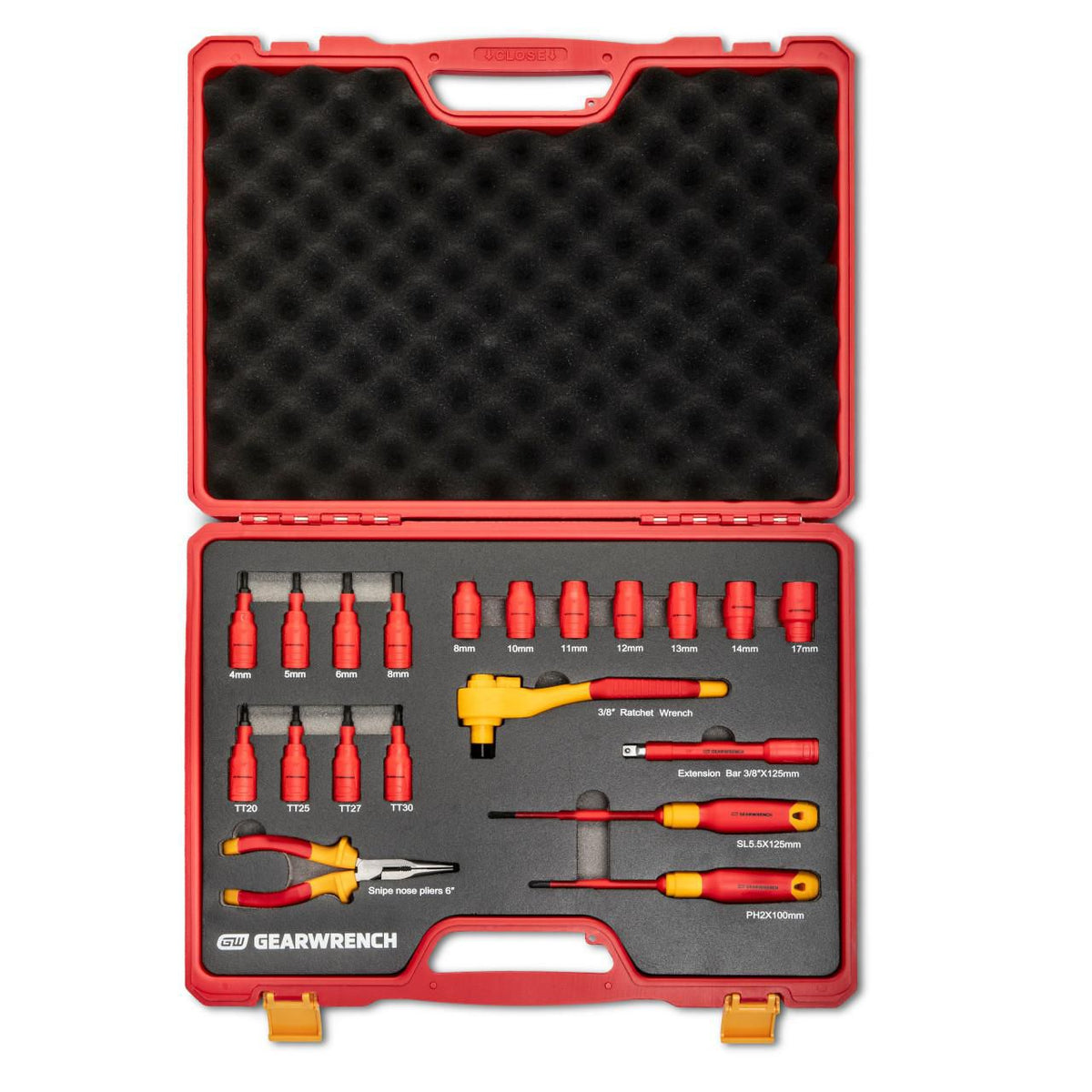 Gearwrench GWVDE20 20 Piece 3/8" Drive VDE Insulated Tool Set