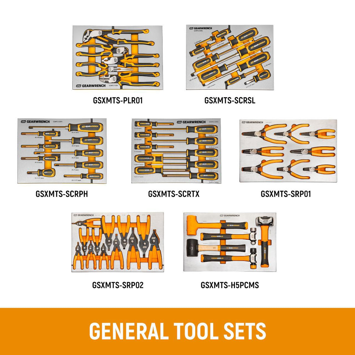 Gearwrench MEGAMOD1331 1331 Piece MEGAMOD Master Mechanics Tool Set in Premium Modular Foam Trays With Tool Storage and Shop Equipment