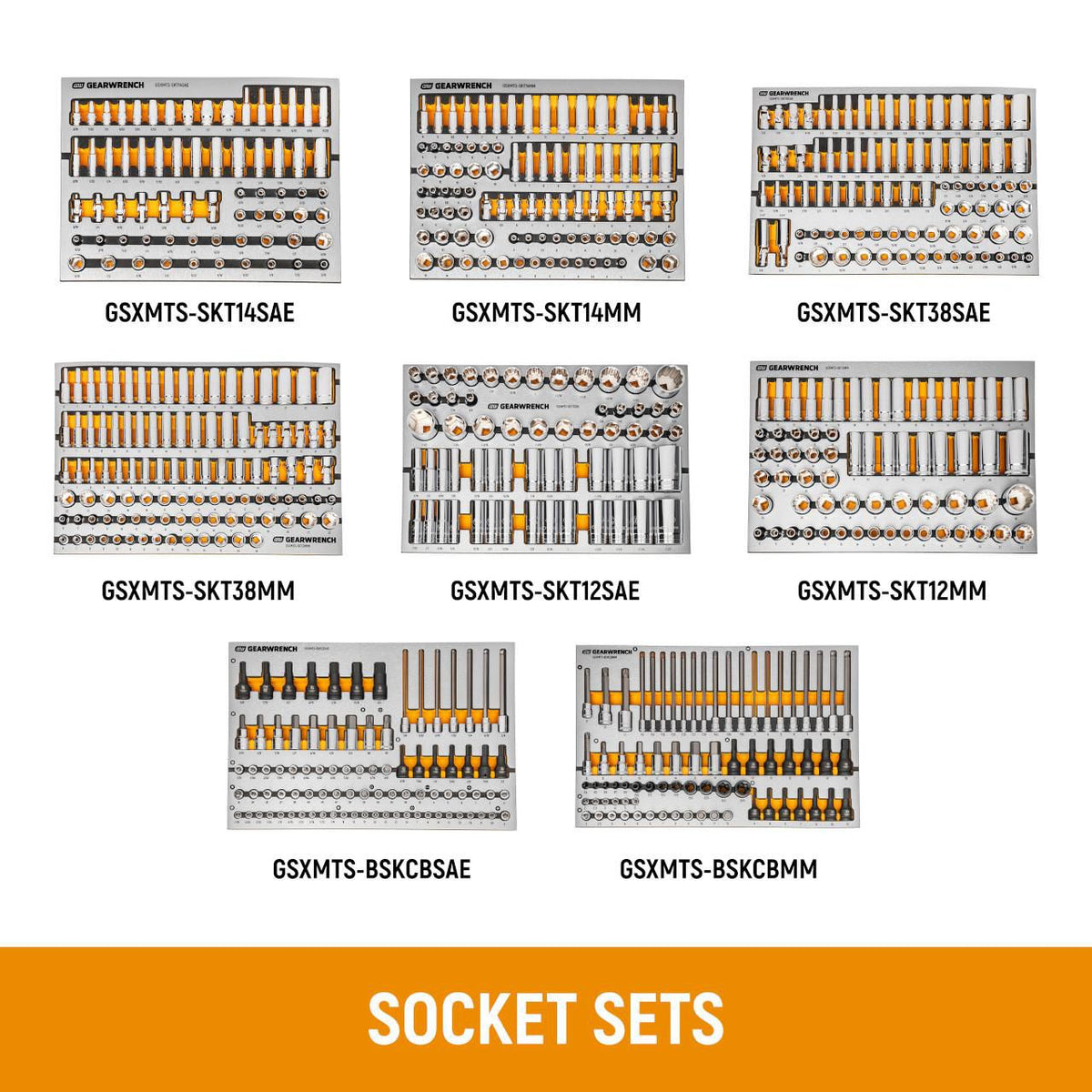 Gearwrench MEGAMOD1858 1858 Piece MEGAMOD Mechanics Tool Set in Premium Modular Foam Trays with Tool Storage & Shop Equipment