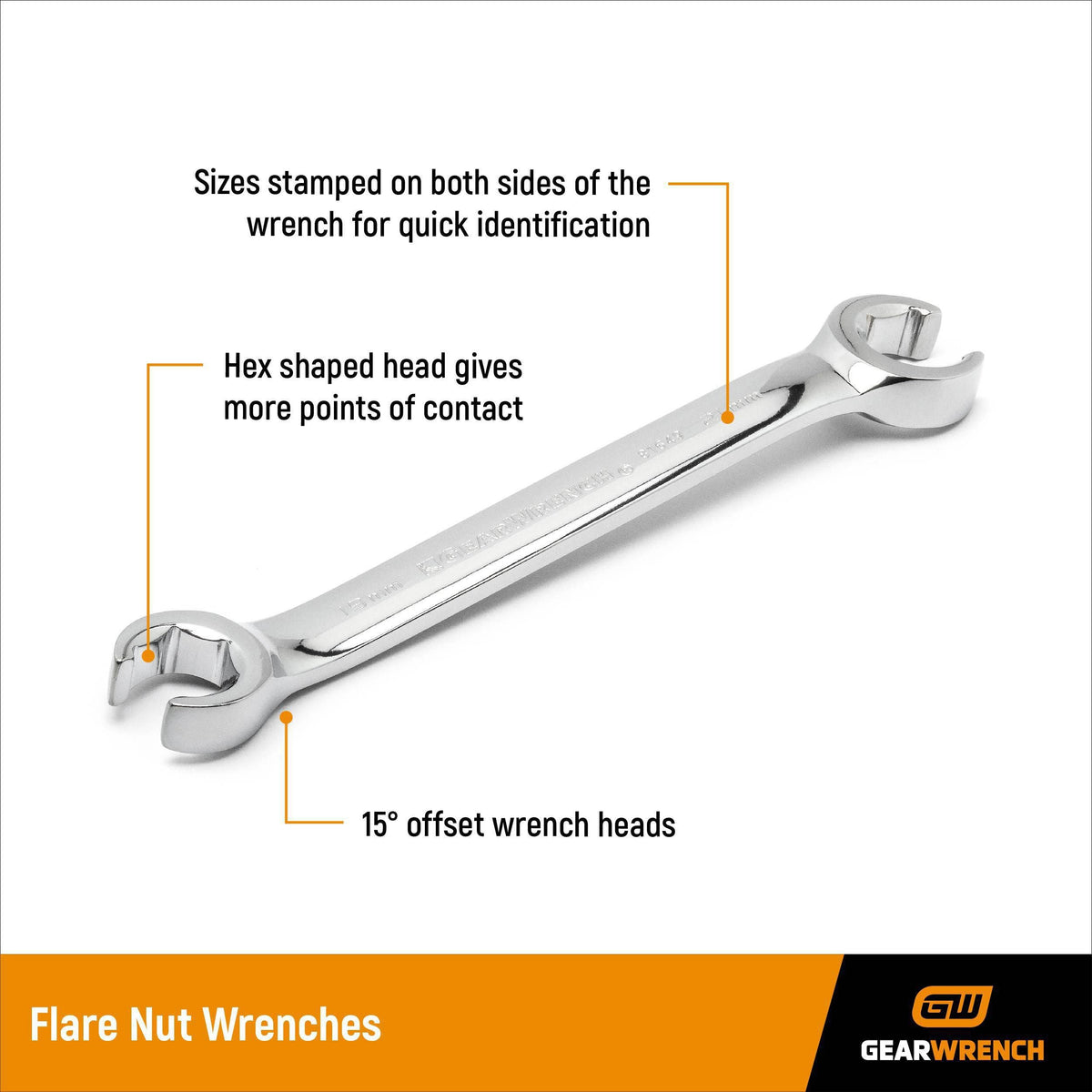 Gearwrench 81680 1/4" x 5/16" Flare Nut Wrench