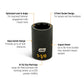 Gearwrench GWLS34H 1/2" Drive Lineman 3/4" 8-Point Double Square Deep Impact Socket
