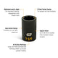 Gearwrench GWLS1316H 1/2" Drive Lineman 13/16" 8-Point Double Square Deep Impact Socket