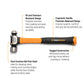 Gearwrench GWH3PCBP 3 Piece Ball Pein Hammer with Fiberglass Handles Set