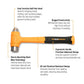 Gearwrench GWHDBBP40 40 oz. Dead Blow Ball Pein Hammer