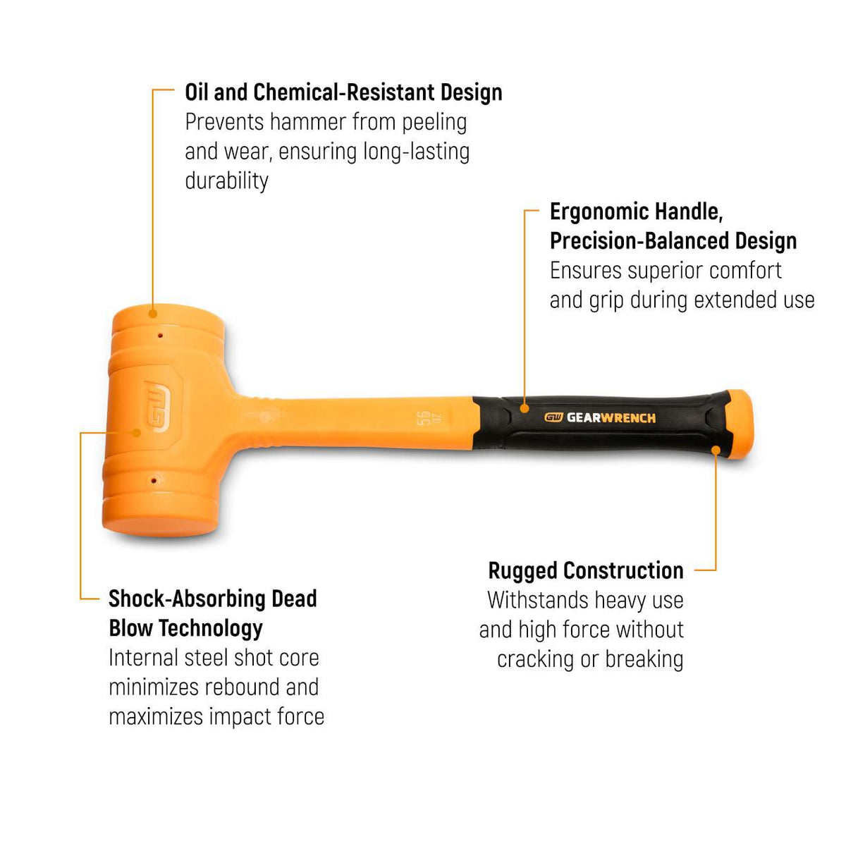 Gearwrench GWH5PCDB 5 Piece Dead Blow Hammer Set