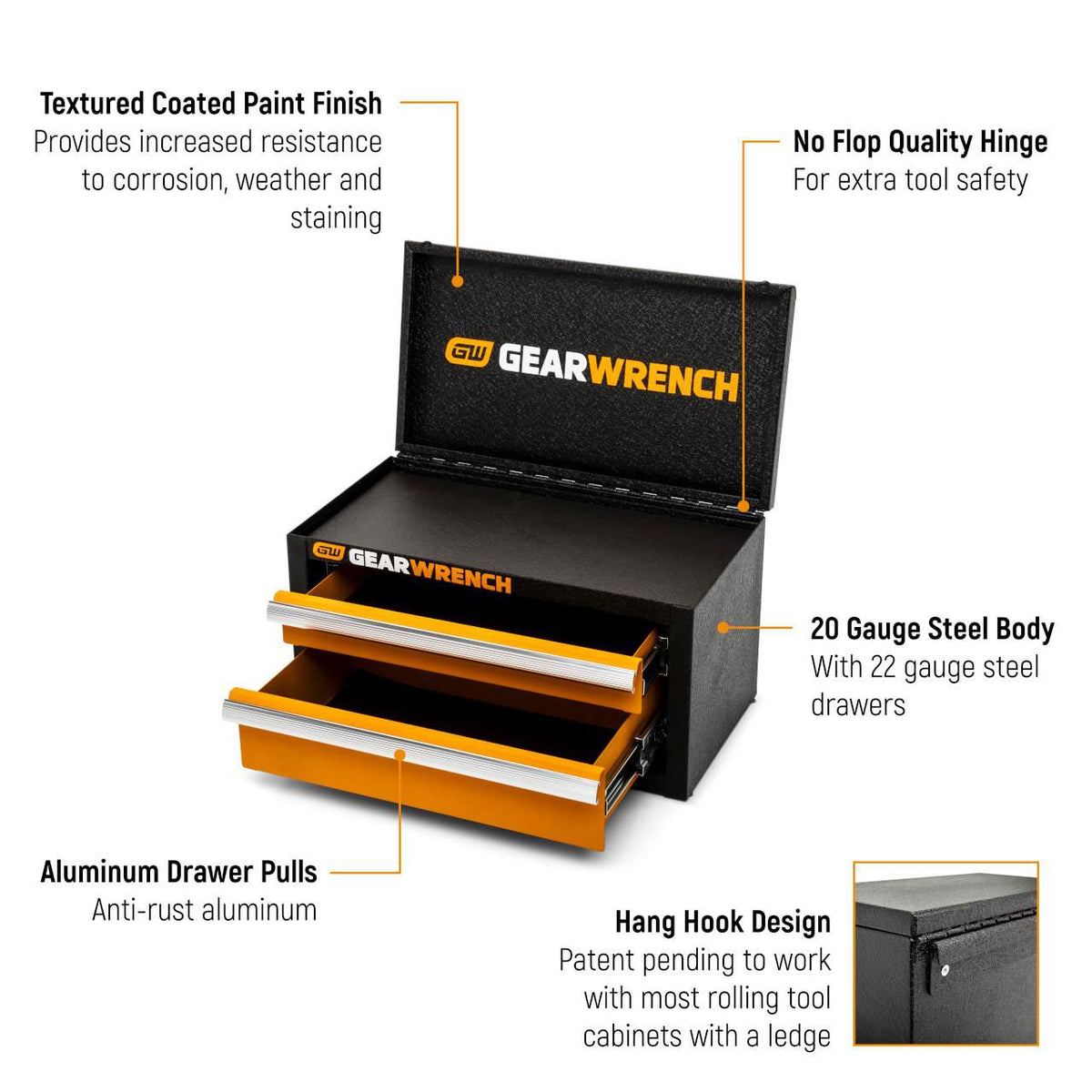Gearwrench GWBXMINI 11" 2 Drawer Mini Toolbox