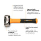 Gearwrench GWHFDRL48 48 oz. Drilling Hammer with Fiberglass Handle