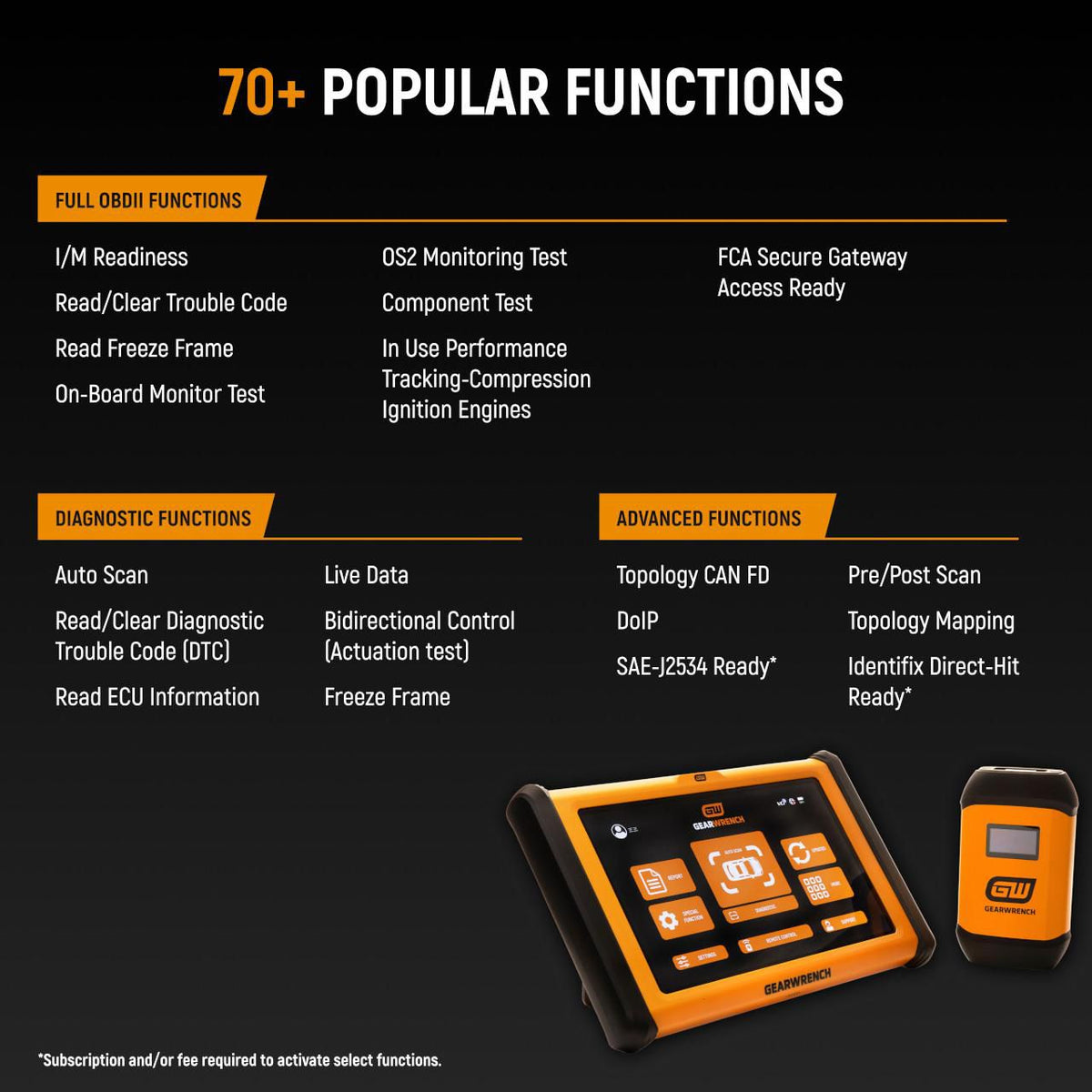 Gearwrench GWSMART10 10" Pro Command Wireless Bi-Directional Diagnostic Tablet with Rapid-Charge Dock