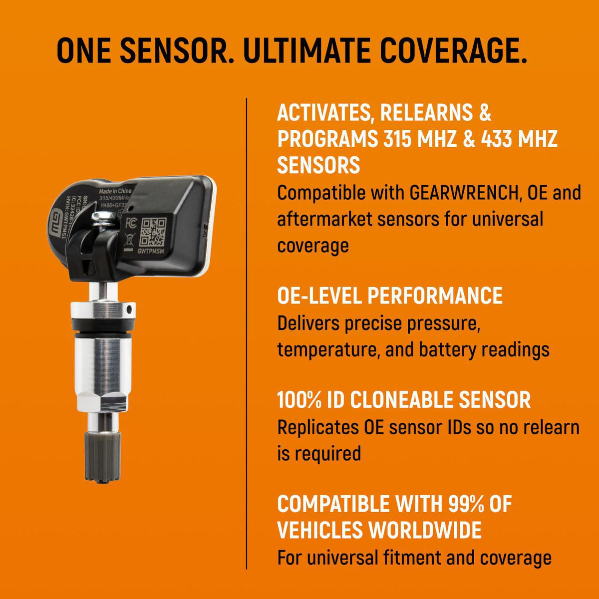 Gearwrench GWTPMSM Universal Programmable Metal TPMS Sensor