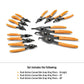 Gearwrench 89710 12 Piece Convertible Push Button Snap Ring Pliers Set