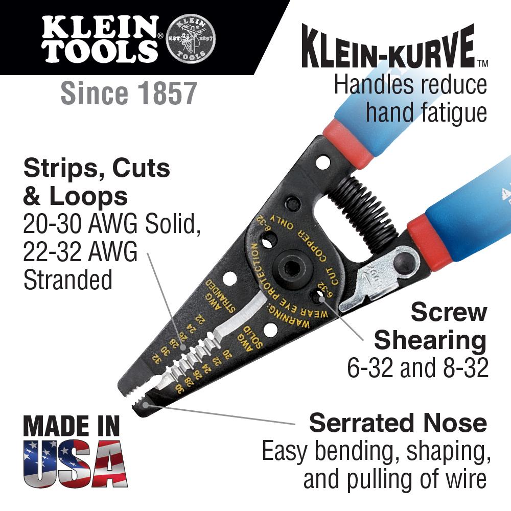 Klein Tools 11057 Klein-Kurve Wire Stripper/Cutter For 20-30 Awg