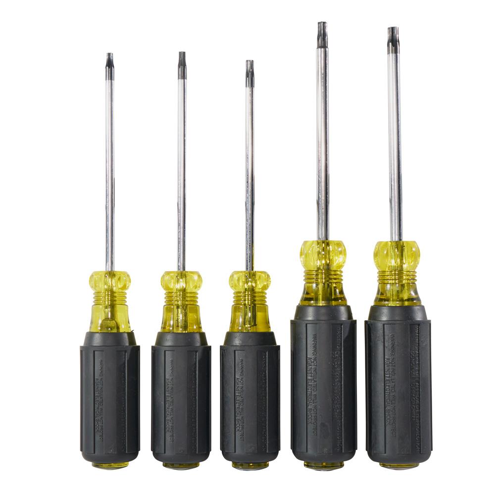 Klein Tools 19555 Screwdriver Set, Torx® Cushion Grip, 5-Piece