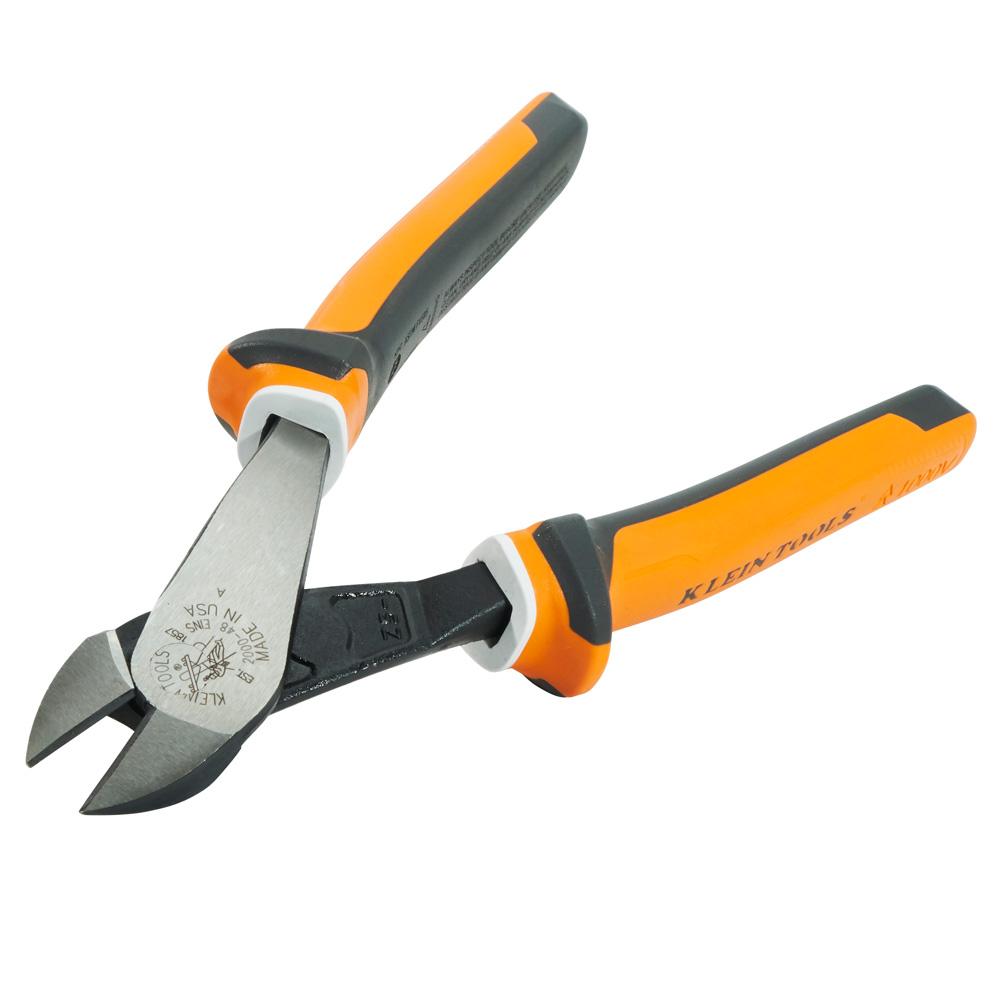 Klein Tools 200048EINS Diagonal Cutting Pliers, Insulated, Angled Head, 8-Inch